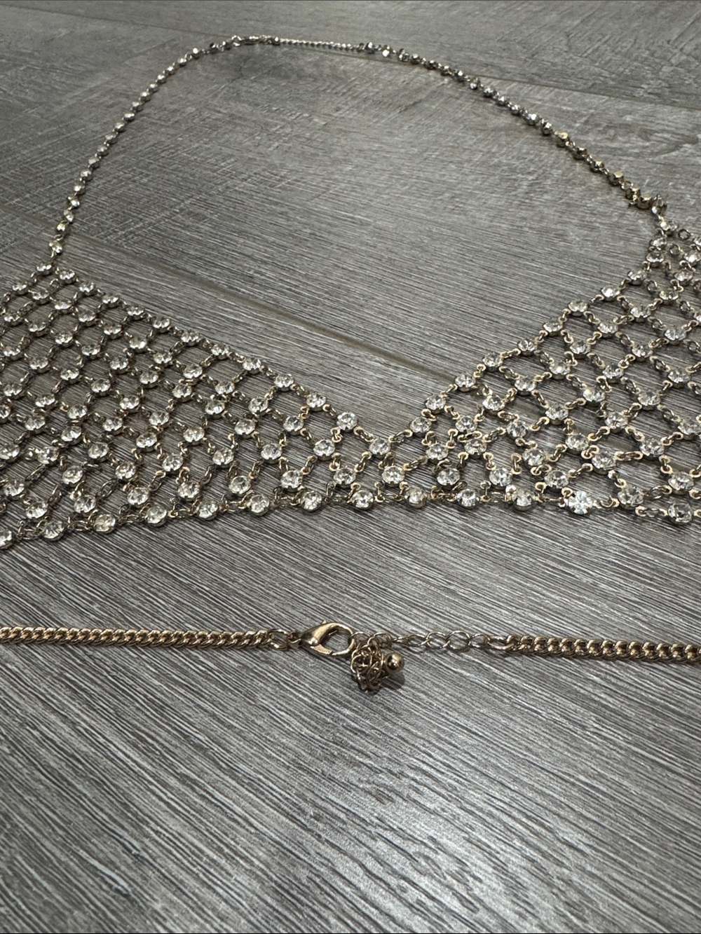 Gold Rhinestone Bralette Chain Top - Picture 3 of 4